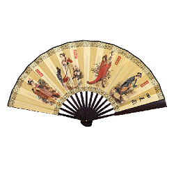 Веер для танцев 33х60см с рисунком, №1