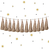 Гирлянда тассел 12 кисточек по 5 листов, латте