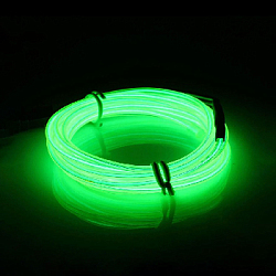 Шнур неоновый светящийся 5 м, лайм