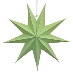 Звезда 30 см девятиконечная, салатовый