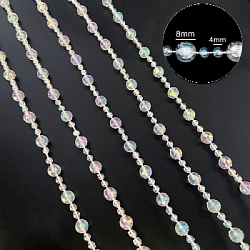 Прозрачные бусины 1кг х 61м №6, граненые перелив "Шар"