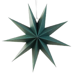 Звезда 30 см девятиконечная, темно-зеленый