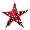 Звезда бумажная 120 см голографическая, красный