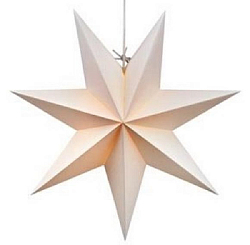 Звезда семиконечная бумажная 35 см, белый